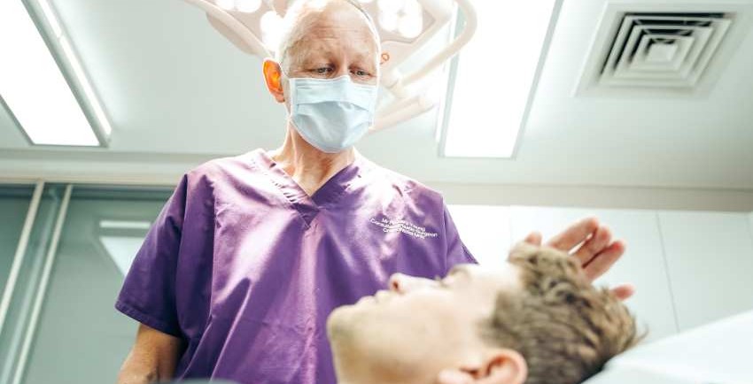 doctor and patient before invasive treatment