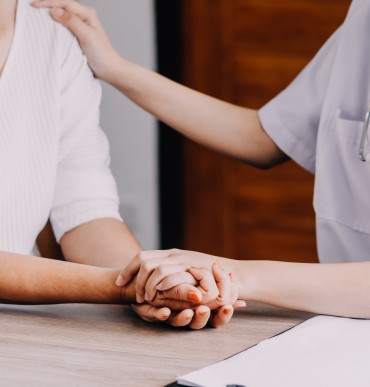 doctor supports the patient during the consultation